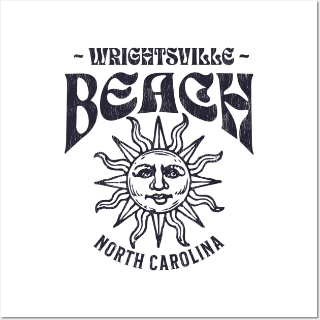Wrightsville Beach, NC Summertime Vacationing Watchful Sun Wall Art by Contentarama